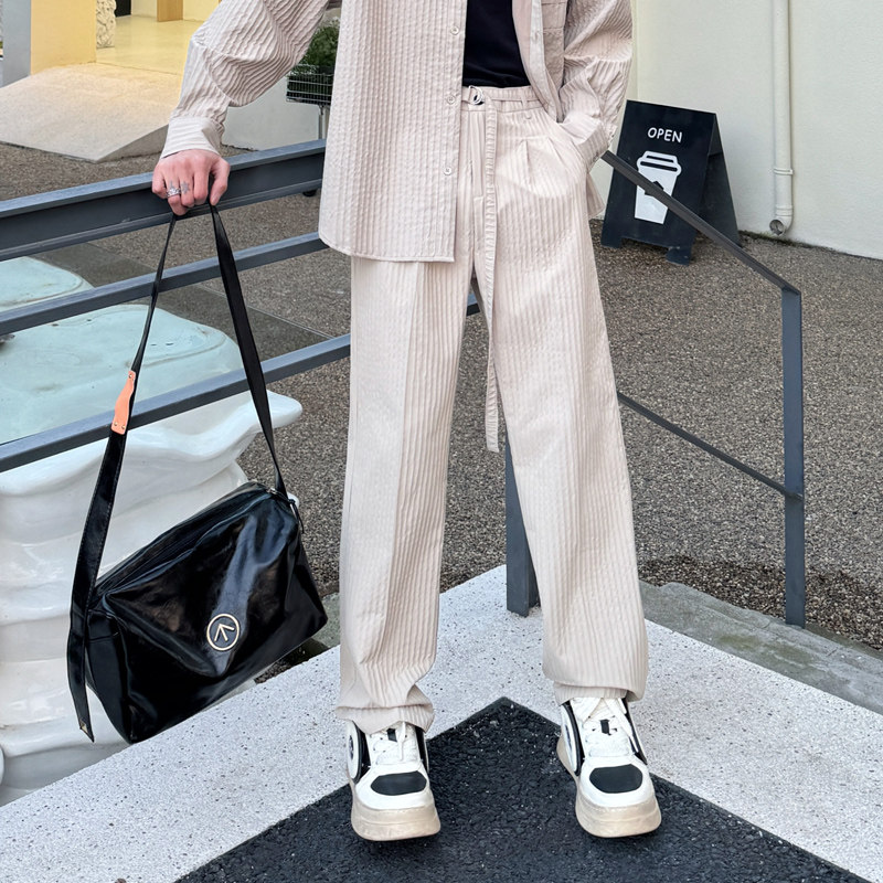 2025春夏新款男士韩版宽松直筒高级感休闲裤长裤A202K9918P65,男装休闲裤,星座1311（原A202）