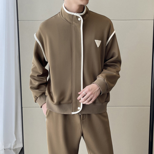 2025春夏男轻熟宽松拼接撞色夹克休闲外套卫衣开衫A202WY1002P115图片
