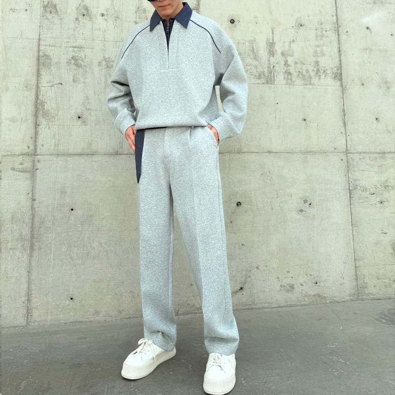 2025冬重磅美式高街运动撞色套头宽松卫衣套装1311TZ1018P155,男装休闲套装,星座1311（原A202）