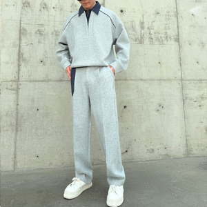 2025冬男重磅美式高街运动撞色套头宽松卫衣套装潮1311TZ1018P155图片