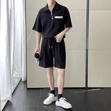 高级感拼接落肩polo衫宽松短裤运动时尚套装潮A202TZ2018P100，男装牛仔裤，星座1311（原A202）