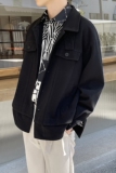 2025假两件翻领夹克潮男设计感轻熟风毛呢外套痞帅A202JK1001P125，男装夹克，星座1311（原A202）