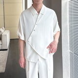 2025夏新款男士新中式休闲衬衫冰丝透气翻领宽松上衣A202CS519P60，男装衬衫，星座1311（原A202）