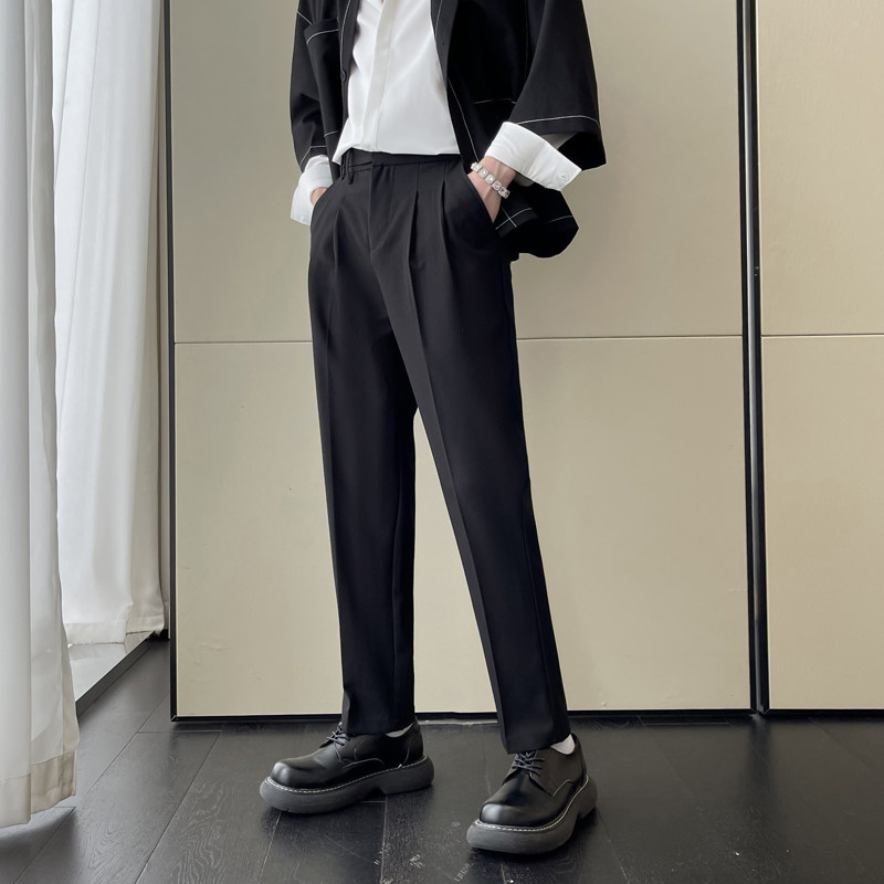 2025春夏高级韩版修身男士休闲西裤垂坠感西装裤A202K2019P65,男装西服套装,星座1311（原A202）