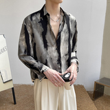 夏季男士衬衫宽松长袖衬衣冰丝印花风衬衫A202CS6001P60，男装衬衫，星座1311（原A202）