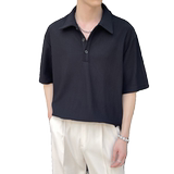 2025夏新款宽松落肩高级感短袖polo衫英伦痞帅男t恤A202T2015P50，男装T恤，星座1311（原A202）