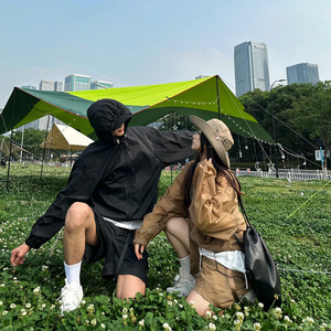 2025夏新款男连帽超薄透气运动短裤长袖防晒衣套装A202TZ601P150图片
