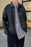 轻奢皮衣男士PU皮夹克外套秋冬上衣休闲机车服A202PY802P125，男装夹克，星座1311（原A202）