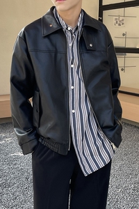 轻奢皮衣男士PU皮夹克外套秋冬上衣休闲机车服 A202PY802P125图片