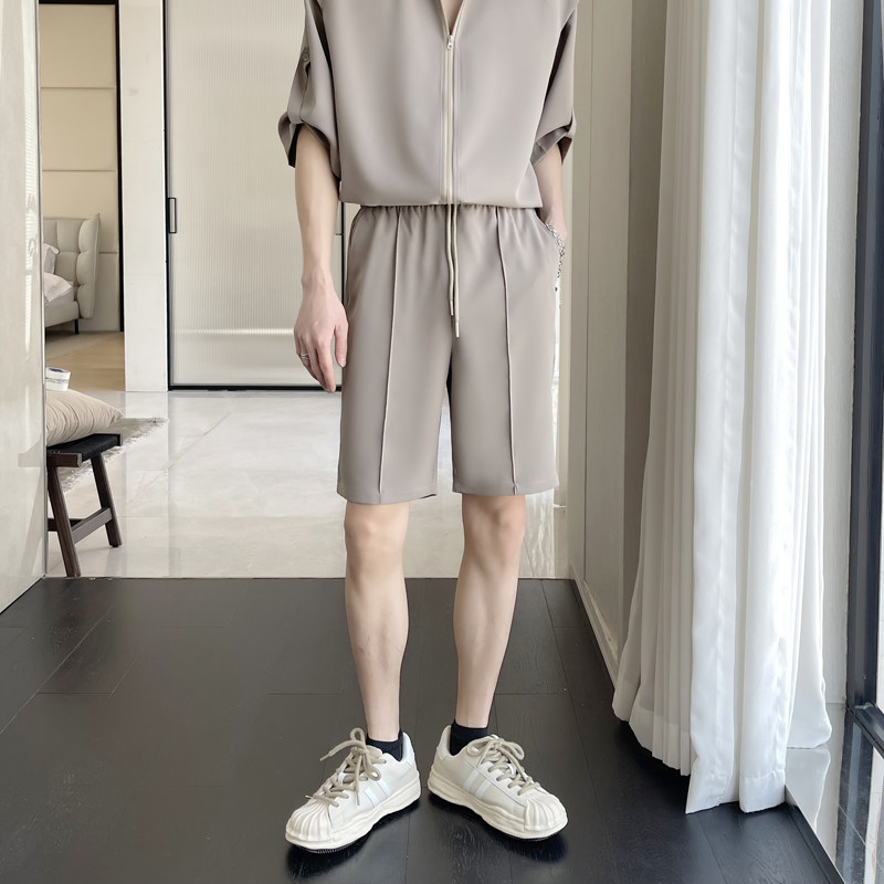 2025直筒短裤男夏季薄款冰丝休闲西裤垂感痞帅五分裤A202DK158P50,男装牛仔裤,星座1311（原A202）