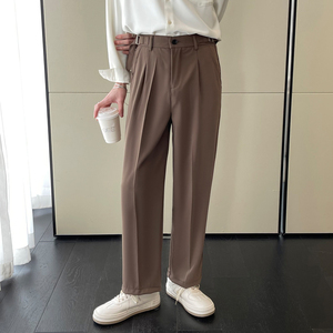 2025春夏男宽松冰丝小直筒休闲裤轻熟风抖音长裤A202K1006P65