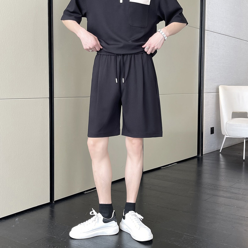 2025夏季高品质男士五分裤宽松直筒潮流松紧短裤潮A202DK2018P50,男装牛仔裤,星座1311（原A202）