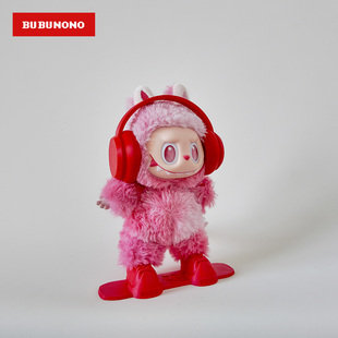 我会玩单板!labubu装饰配件拉布布滑雪板潮玩耳机搭配凹造型三代