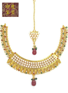 印度尼泊尔西藏眉心坠项链耳环