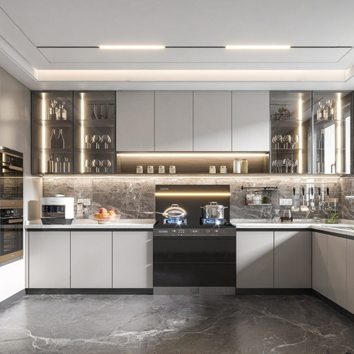 石膏板集成吊顶铝蜂窝大板1.8轨道线型灯泛光聚光格栅灯线性led灯