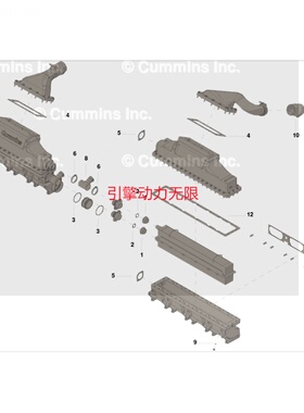 适配Cummins康明斯柴油发动机QSK60 4089201 垫片套件 GASKET KIT