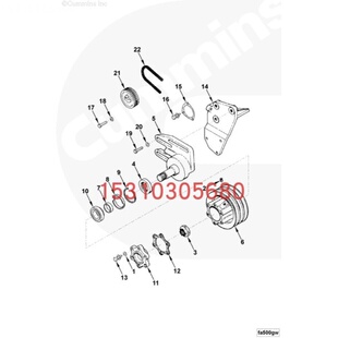 普什重机PZ250LC-8挖掘机(钩机)康明斯配件皮带3040334 3040430