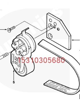 原装日立EX1900E-6LD挖掘机(钩机)康明斯配件皮带3807203 202340