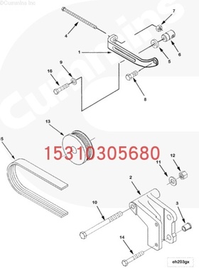 道胜JY640-G抓钢机康明斯配件皮带3807010 178399零件