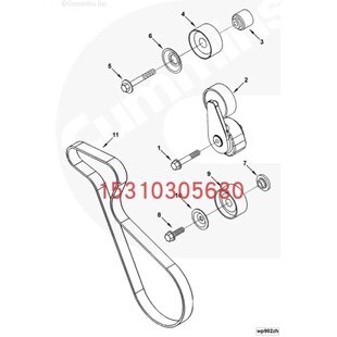 普什重机PZ330-8挖掘机(钩机)CUMMINS皮带114409 178500 202051