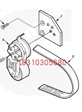 适配YC360LC-9挖掘机康明斯配件皮带3919940 3288911零件