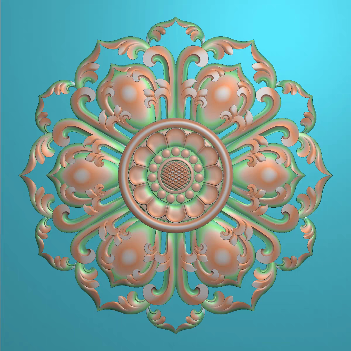 精雕图浮雕寺庙荷花 莲花瓣天花板 灰度图东阳木雕工艺品挂件挂屏