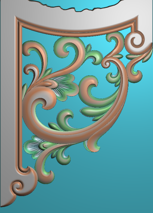 外方供桌边角花图纸东阳木雕工艺品古建构件装修建筑寺庙精雕图