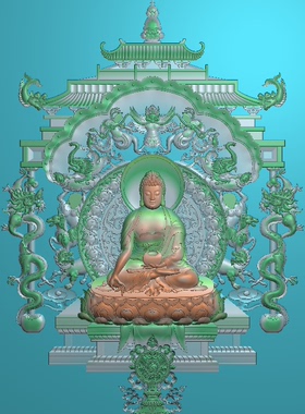 藏式唐卡精雕图吊顶挂屏手工东阳