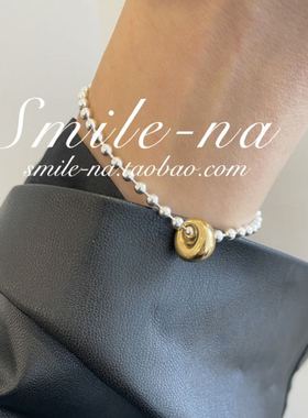 韩国进口ins设计师款纯银银珠