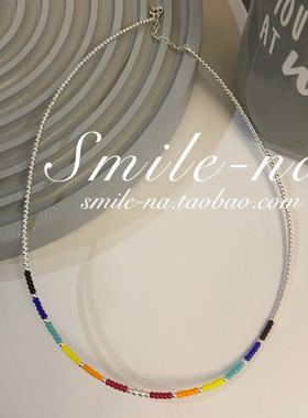 韩国进口925纯银彩色珠珠珠子