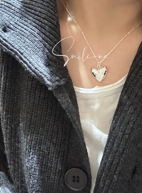 百搭吊坠项链桃心925纯银
