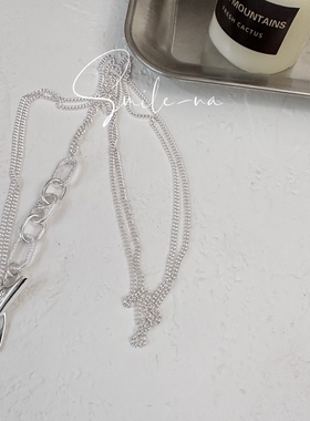 韩国925纯银猪鼻子重工链条