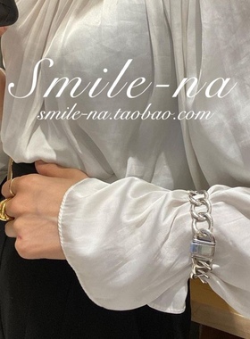 韩国进口设计师款925宽面环扣