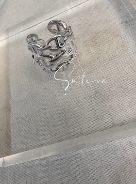 不规则韩国猪鼻子开口戒指