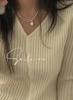 韩国设计师925吊坠珍珠