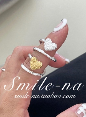 韩国进口925纯银镀金桃心18K