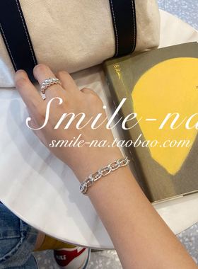 韩国进口纯银别针链条拼接手环