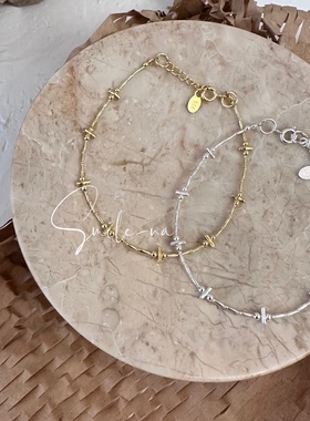 链条韩国925纯银手链手链