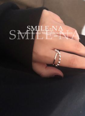 韩国进口设计师款925纯银双层