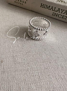 韩国镶嵌锆石指环925纯银