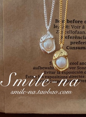 韩国珍珠锁骨链小众款925纯银