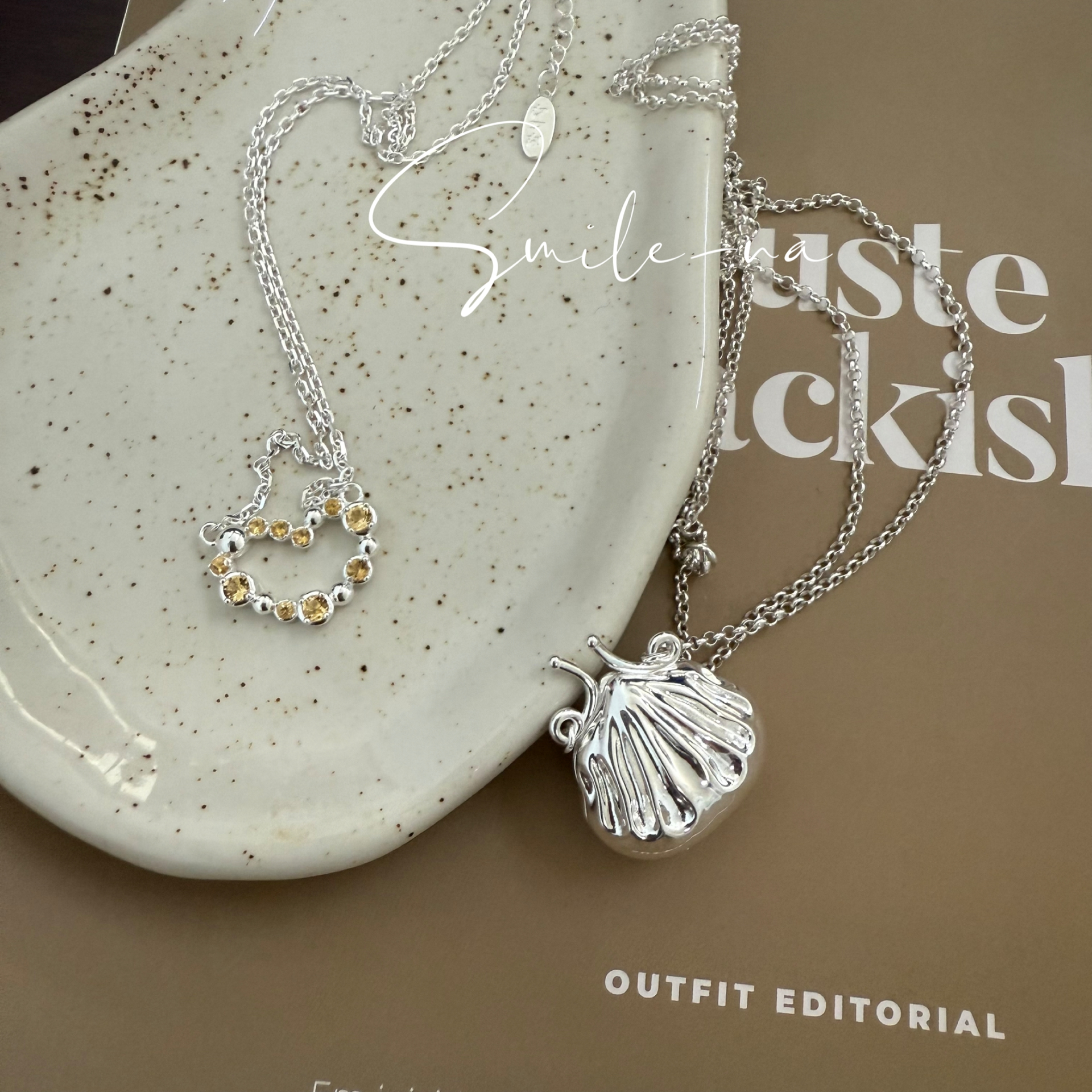 韩国进口S925纯银简约百搭爱心镶钻吊坠立体包包项链毛衣链锁骨链