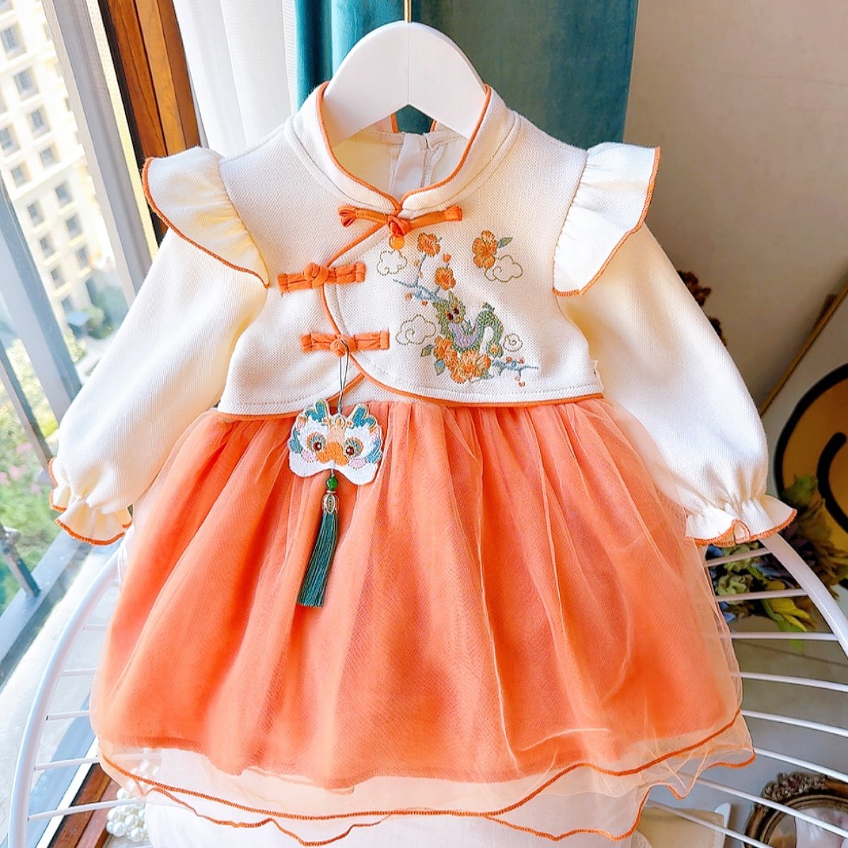 女童连衣裙春装儿童中国风汉服公主裙宝宝一周岁礼服婴儿纱裙春秋,童装/婴儿装/亲子装,连衣裙,淘宝优惠券,粉丝福利购,淘宝优惠卷