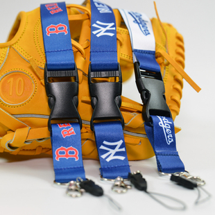 新款美国职业棒球联盟球队钥匙扣手机链证件挂链洋基红袜小熊挂绳