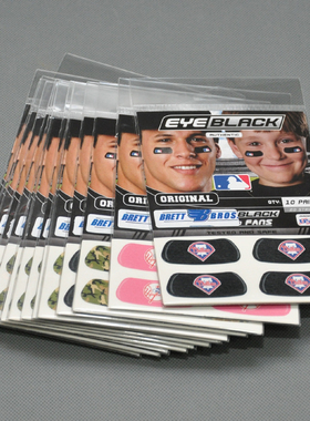 美国Brett Bros eye black 防眩光眼底贴纸眼影眼黑棒球队标志