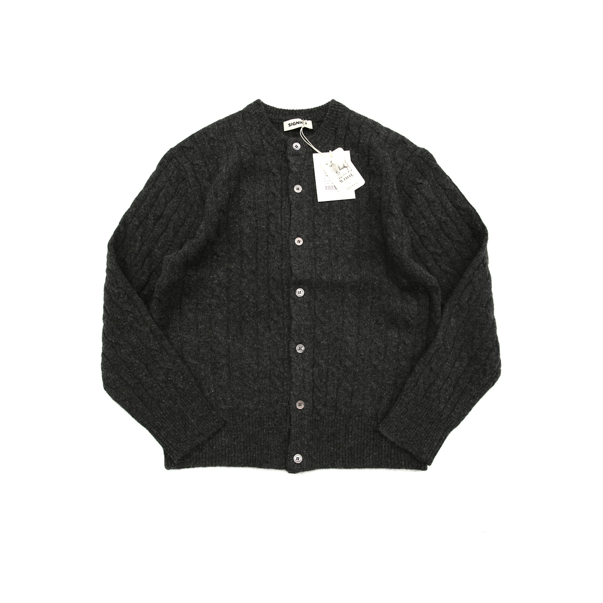 SOUTHPAW+1男装店秋冬新品青年日常通勤纯羊毛麻花纹保暖毛衣开衫