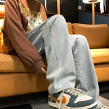 秋冬ins潮宽松百搭阔腿直筒牛仔裤80%棉A418-BAA6057-P60控79，男装牛仔裤，星座1104-1
