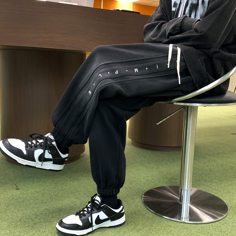 ins潮宽松百搭卫裤休闲运动长裤BAA8027P70限88，男装休闲裤，星座1104-1