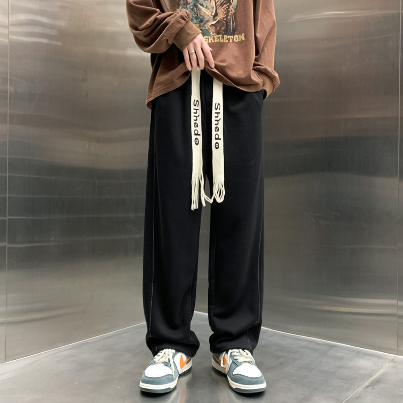 ins潮宽松百搭卫裤休闲运动长裤BAA8025P55限69,男装休闲裤,星座1104-1