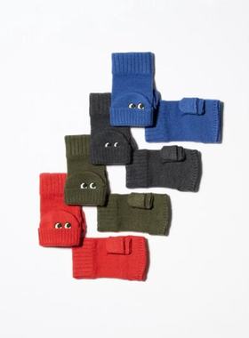 01.24新品 小优家×安雅合作款秋冬保暖可爱小眼睛针织手套